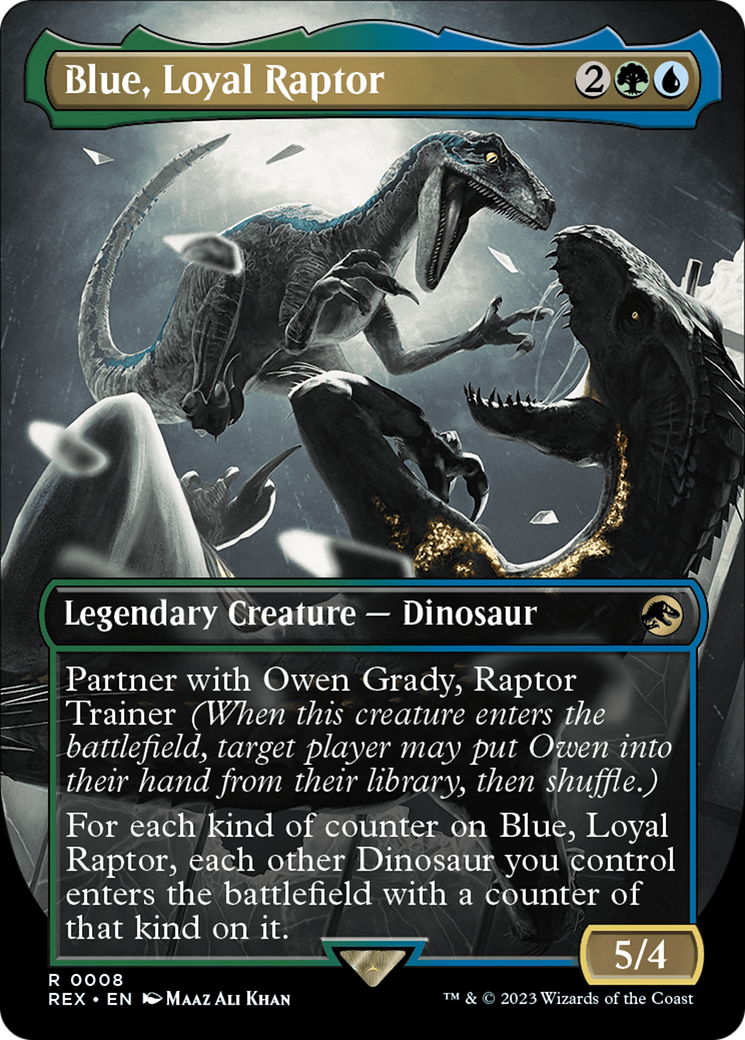 Image of Blue, Loyal Raptor (Borderless) (REX-008) - Jurassic World Collection (Borderless)
