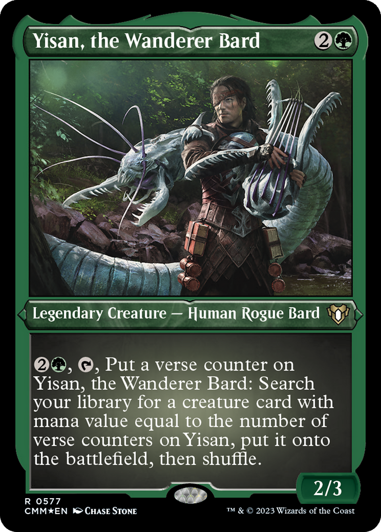 Image of Yisan, the Wanderer Bard (CMM-577) - Commander Masters Etched Foil