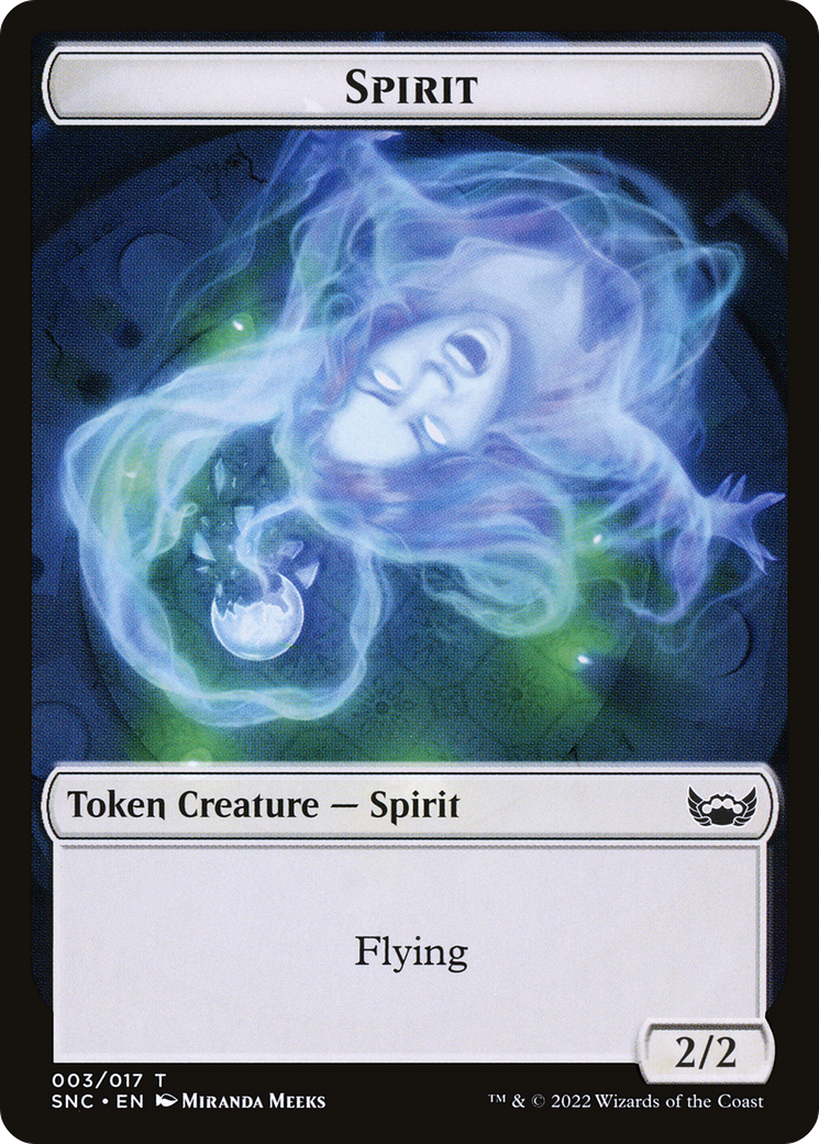 Image of Spirit (TSNC-003) - Streets of New Capenna Tokens Foil