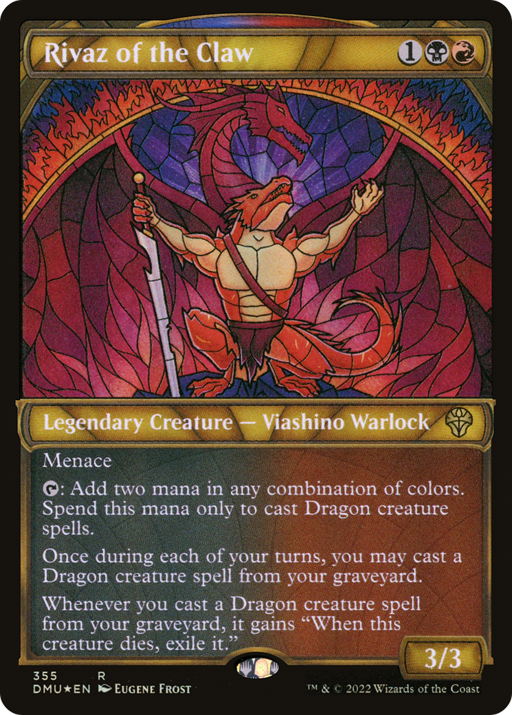 Image of Rivaz of the Claw (Textured Foil) (DMU-355) - Dominaria United: (Showcase) Foil