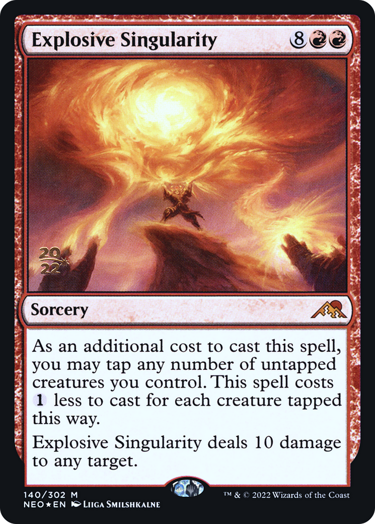 Image of Explosive Singularity (PRE-140S) - Kamigawa: Neon Dynasty Promos Foil