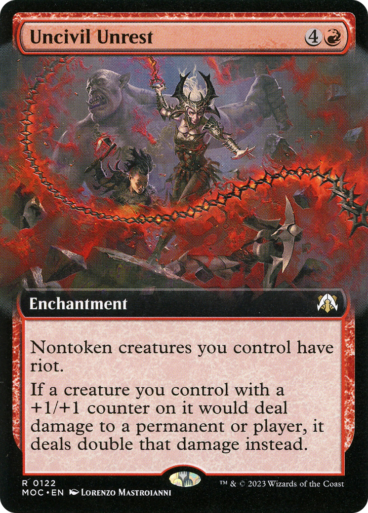 Image of Uncivil Unrest (Extended Art) (MOC-122) - March of the Machine Commander: (Extended Art) Foil