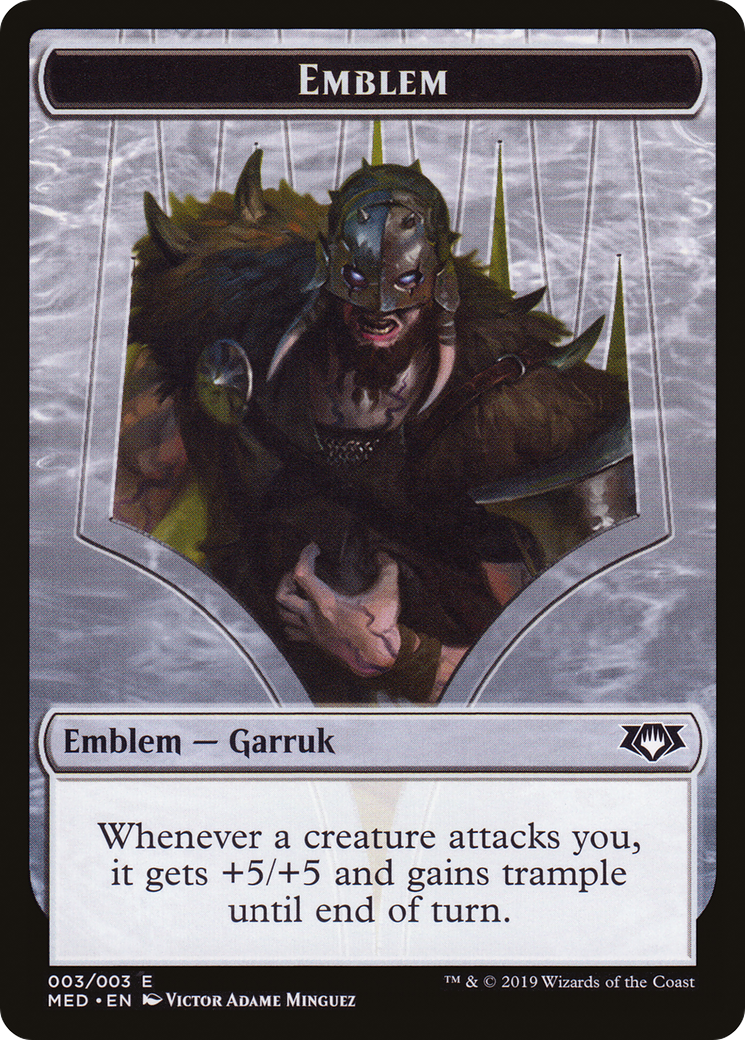 Image of Garruk, Apex Predator Emblem (TMED-0W3) - Mythic Edition Tokens