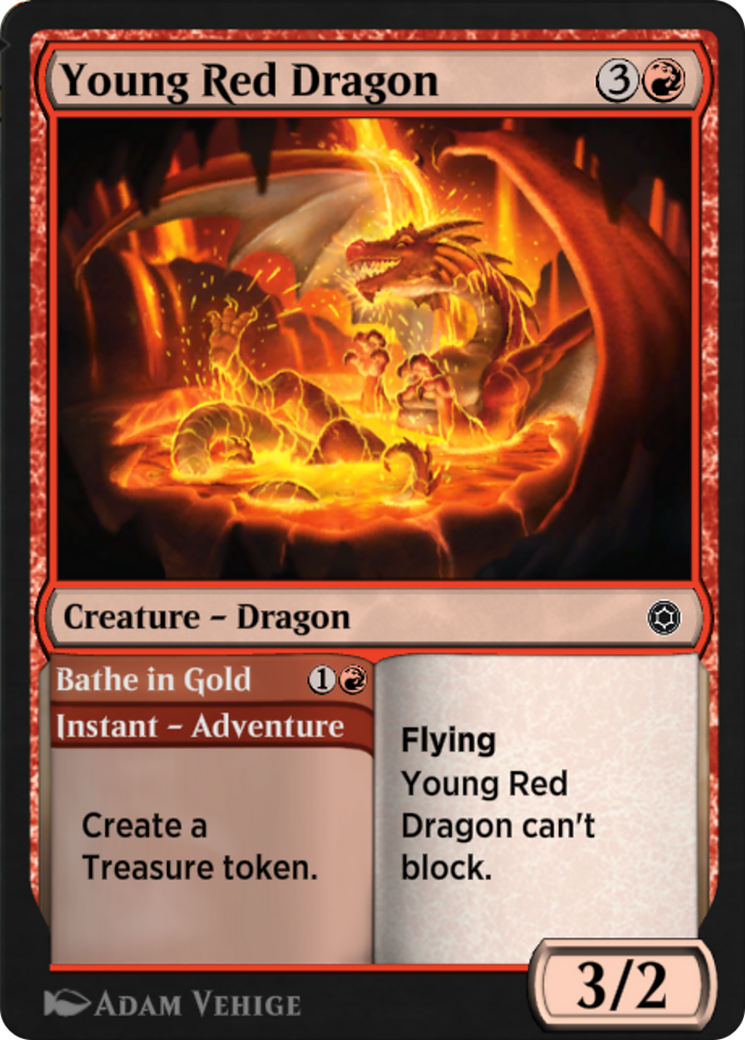 Image of Young Red Dragon // Bathe in Gold (HBG-197) - Alchemy Horizons: Baldur's Gate