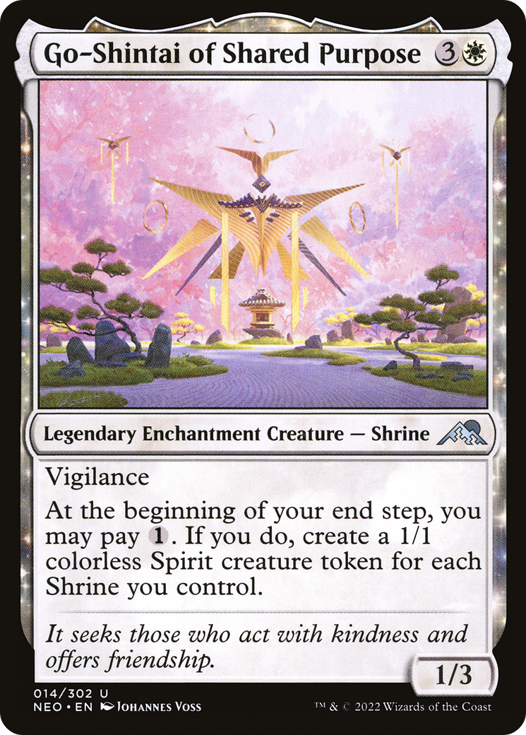 Image of Go-Shintai of Shared Purpose (NEO-014) - Kamigawa: Neon Dynasty: (enchantment)