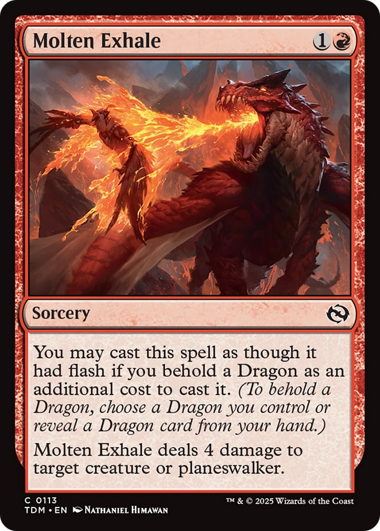 Image of Molten Exhale (TDM-113) - Tarkir: Dragonstorm Foil