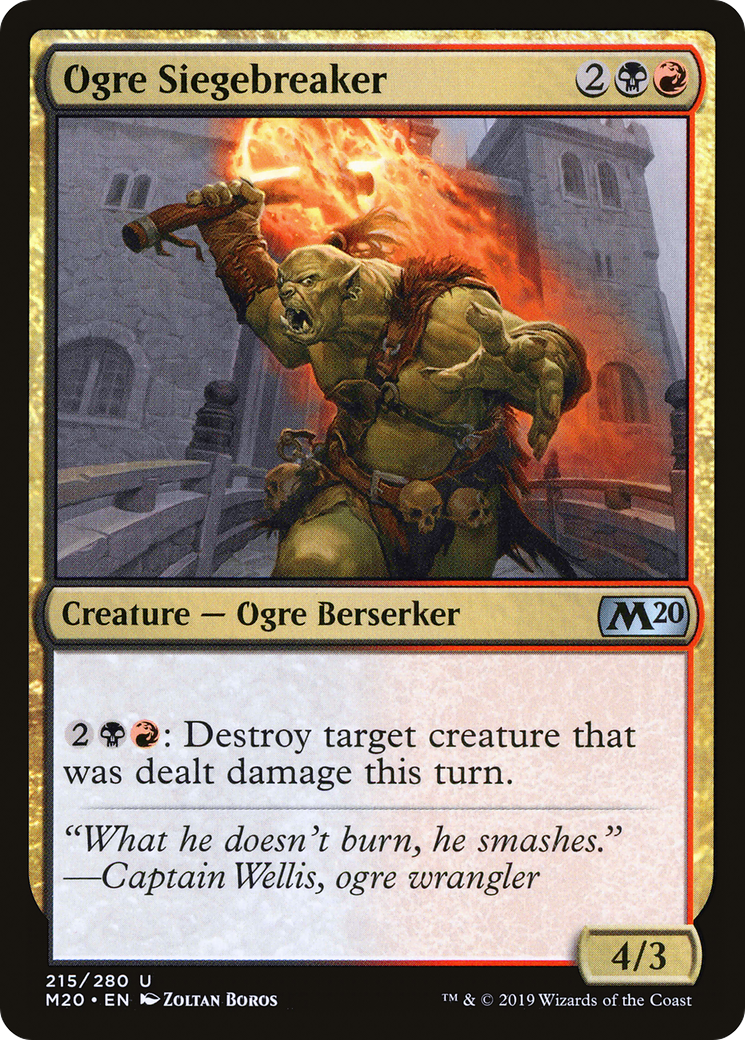 Image of Ogre Siegebreaker (M20-215) - Core Set 2020 Foil