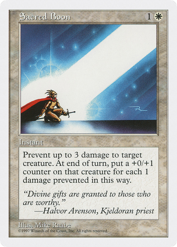 Image of Sacred Boon (5ED-) - Fifth Edition