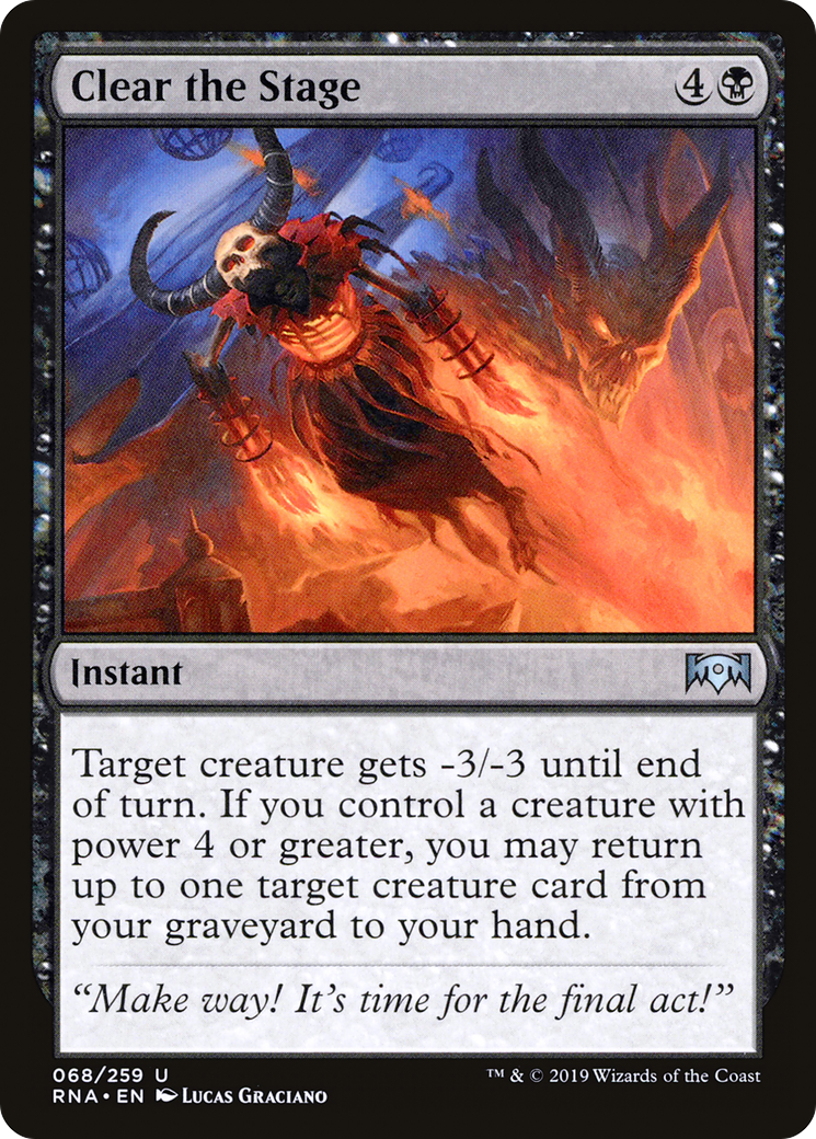 Image of Clear the Stage (RNA-068) - Ravnica Allegiance Foil