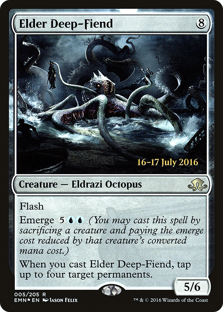 Image of Elder Deep-Fiend (PRE-005) - Eldritch Moon Promos Foil