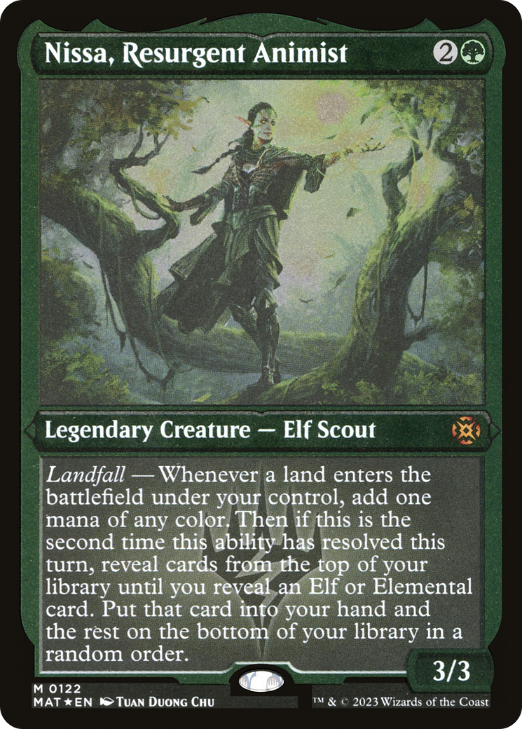 Image of Nissa, Resurgent Animist (MAT-122) - March of the Machine: The Aftermath Etched Foil