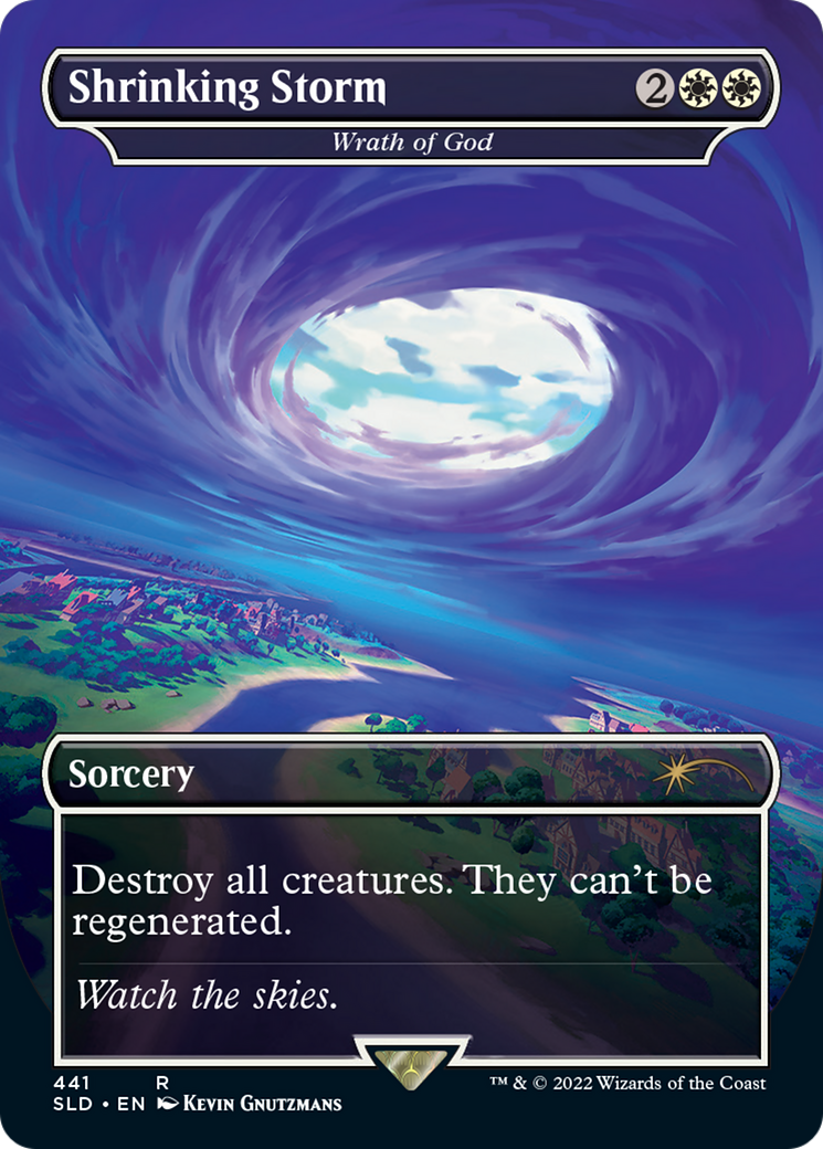 Image of Shrinking Storm - Wrath of God (SLD-441) - Secret Lair Drop / Shrinking Storm (Borderless)