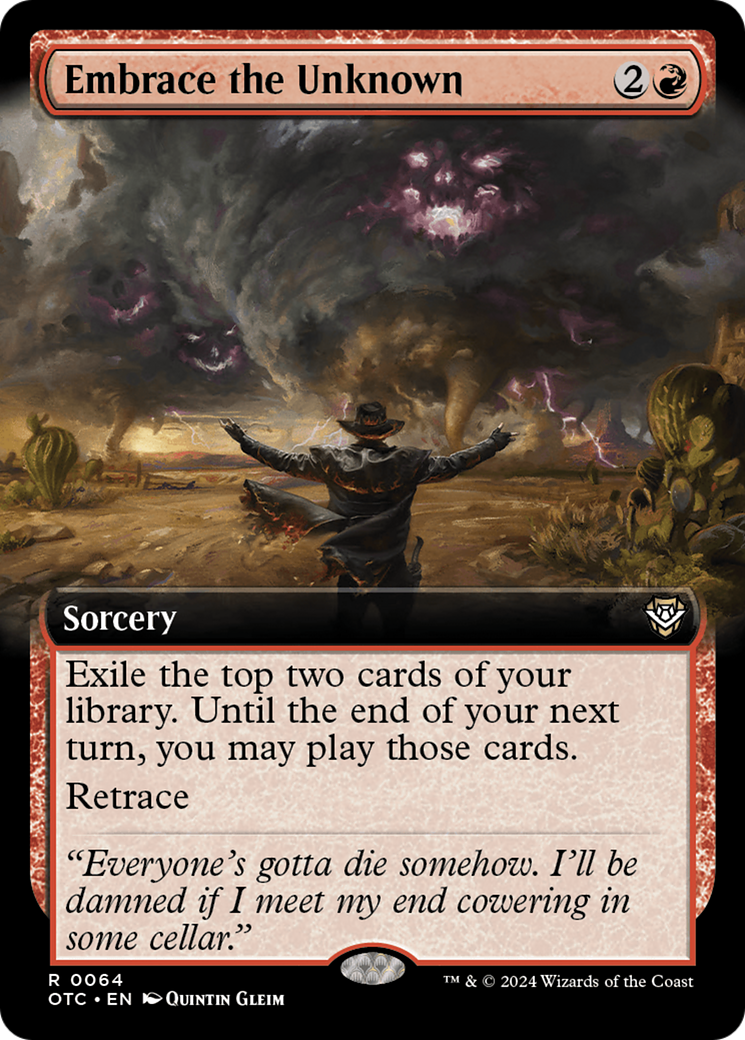 Image of Embrace the Unknown (Extended Art) (OTC-064) - Outlaws of Thunder Junction Commander: (Extended Art)