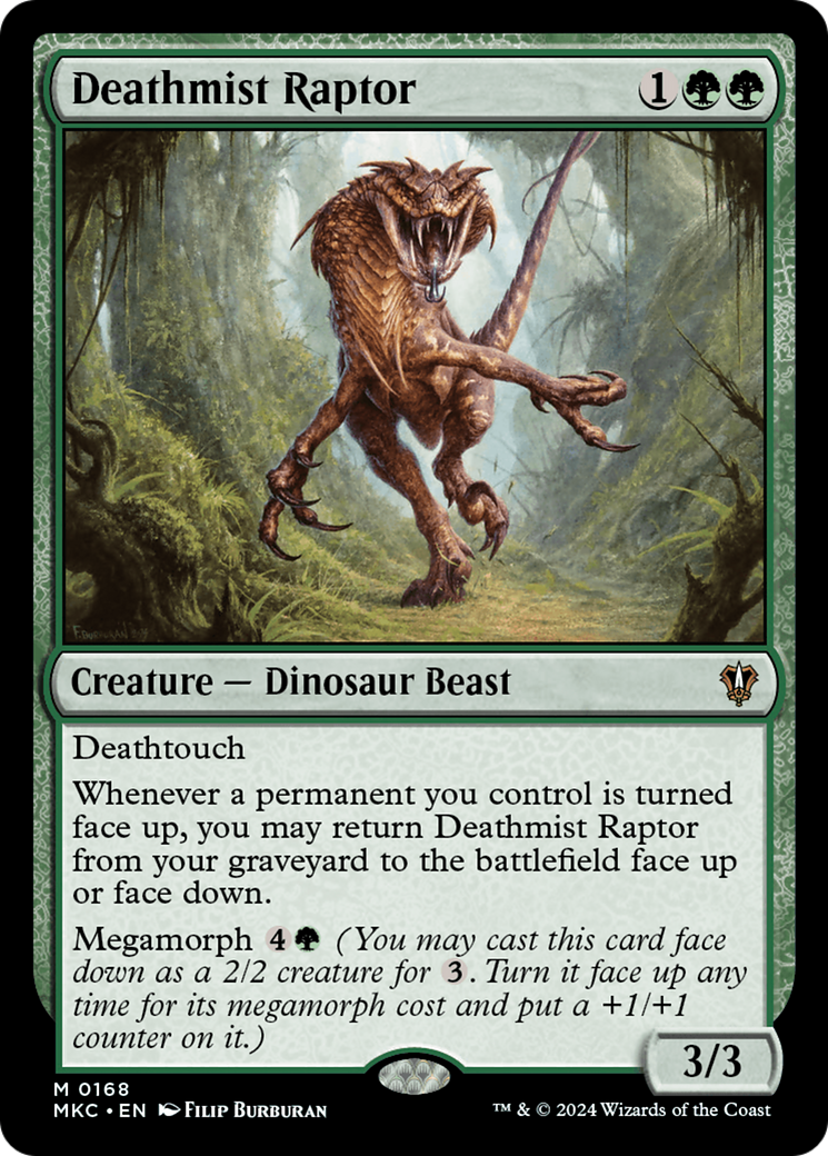 Image of Deathmist Raptor (MKC-168) - Murders at Karlov Manor Commander