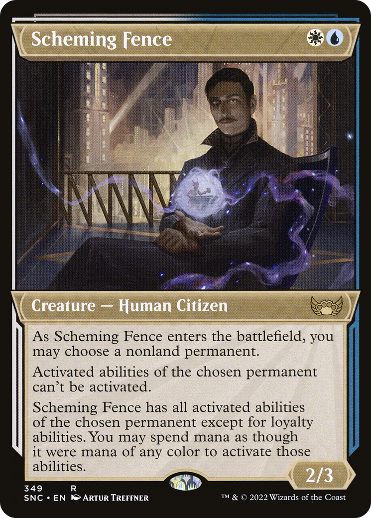 Image of Scheming Fence (Showcase) (SNC-349) - Streets of New Capenna: (Showcase)
