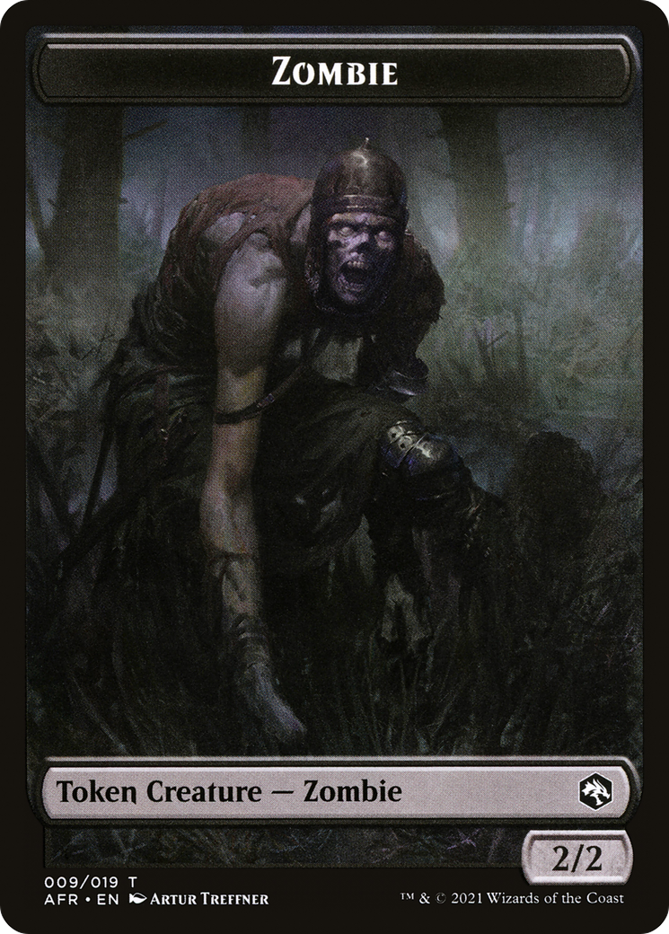 Image of Zombie Token (AFR-009) - Adventures in the Forgotten Realms Tokens Foil