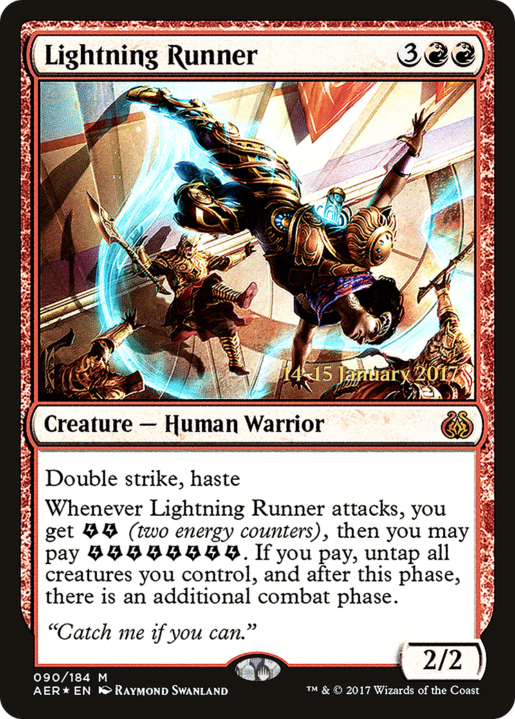 Image of Lightning Runner (PRE-090) - Aether Revolt Promos Foil