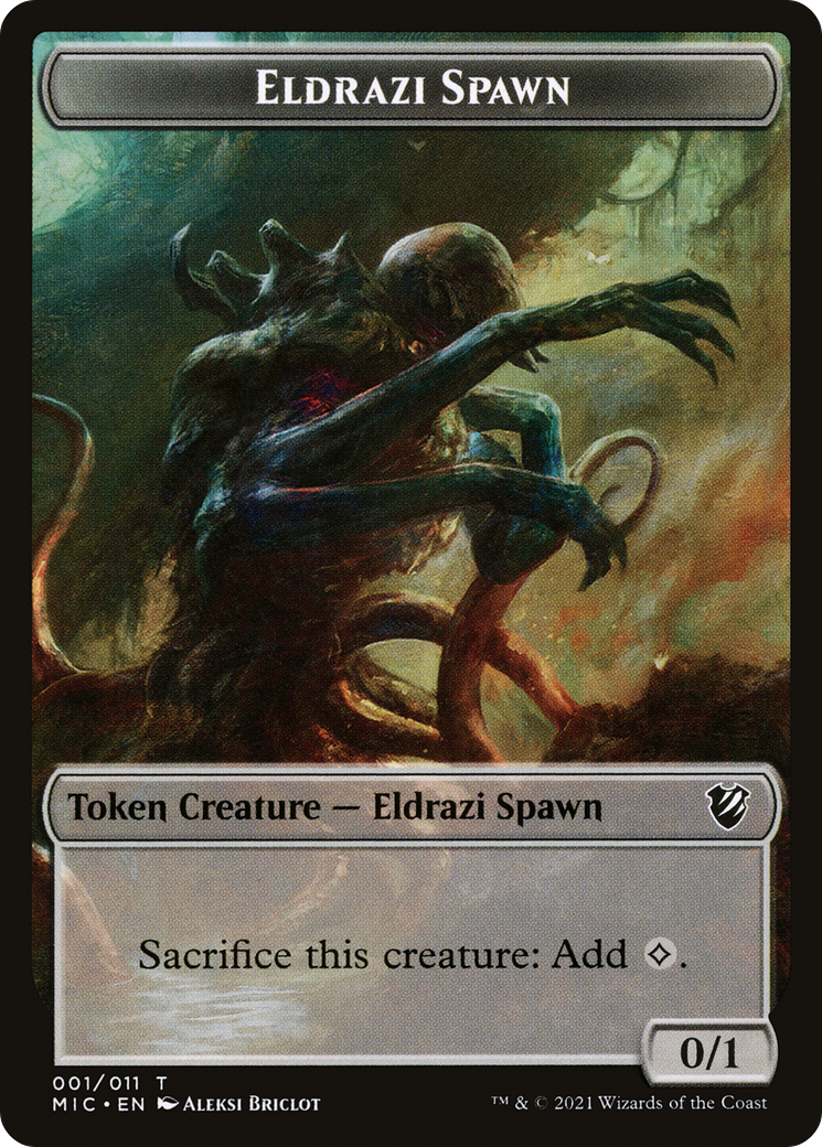 Image of Eldrazi Spawn (TMIC-001) - Midnight Hunt Commander Tokens