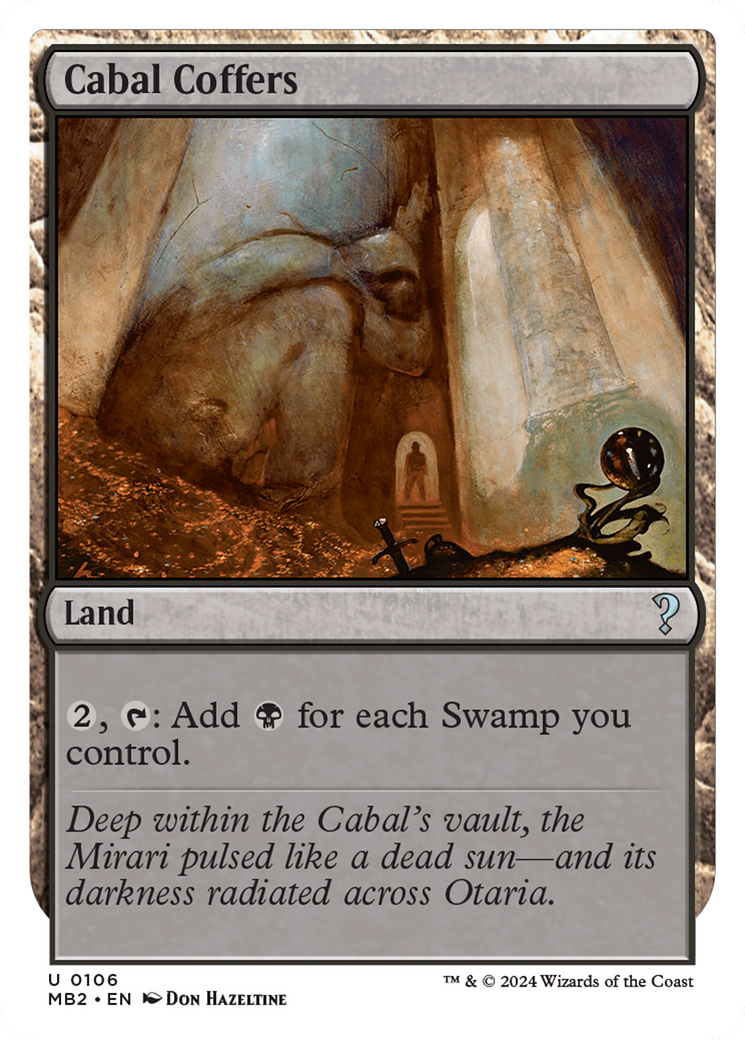 Image of Cabal Coffers (White Border) (MB2-106) - Mystery Booster 2