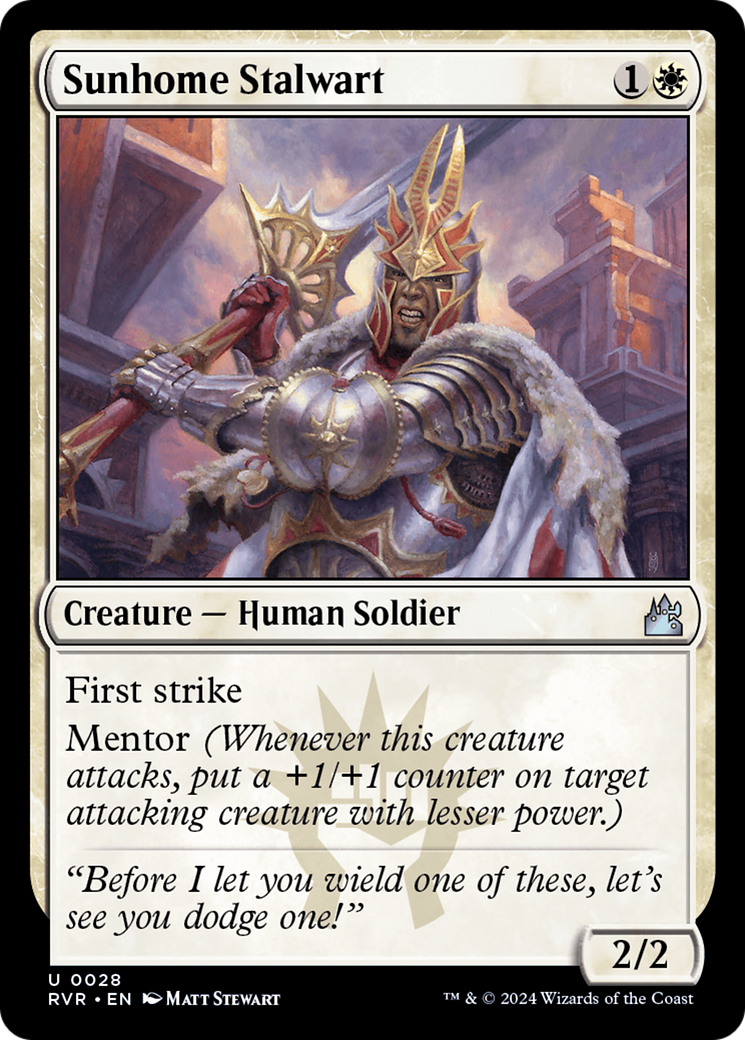 Image of Sunhome Stalwart (RVR-028) - Ravnica Remastered Foil