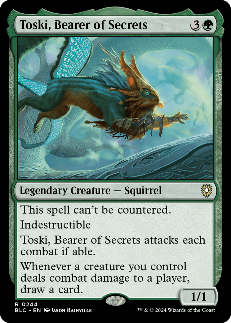 Image of Toski, Bearer of Secrets (BLC-244) - Bloomburrow Commander