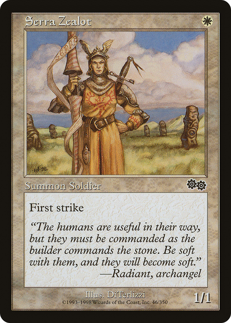 Image of Serra Zealot (USG-046) - Urza's Saga
