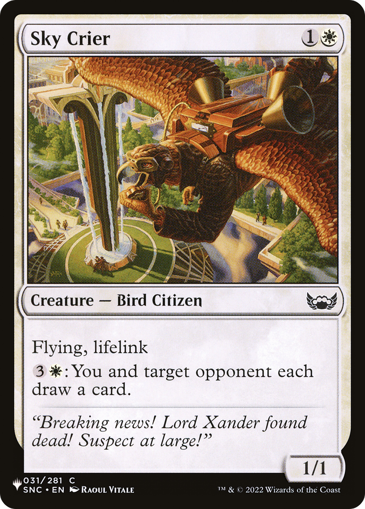 Image of Sky Crier (LIST-SNC-31) - The List