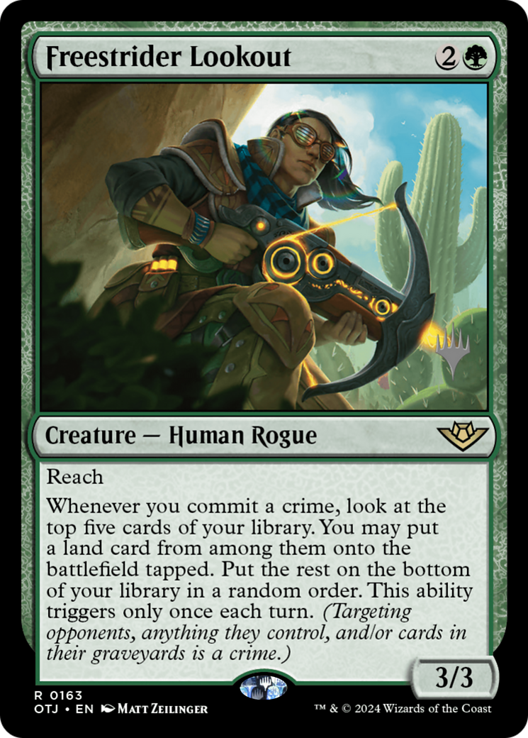 Image of Freestrider Lookout (PPOTJ-163) - Outlaws of Thunder Junction Promos Foil