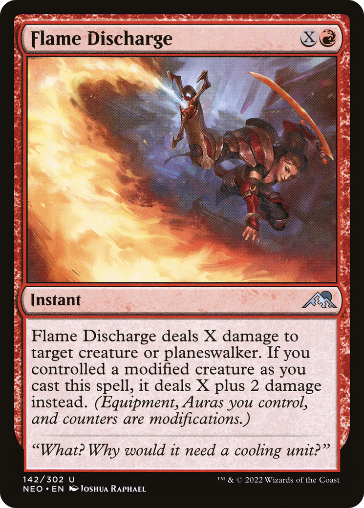 Image of Flame Discharge (NEO-142) - Kamigawa: Neon Dynasty Foil