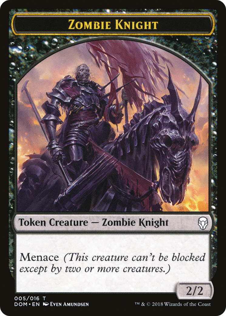Image of Zombie Knight Token (DOM-005) - Dominaria Tokens