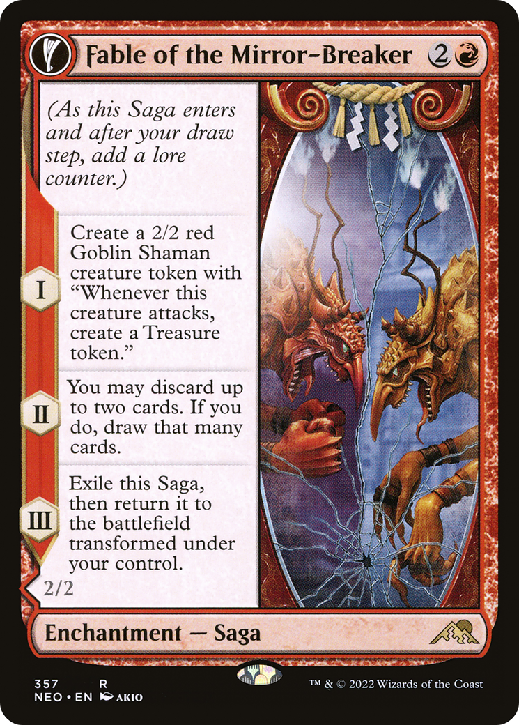 Image of Fable of the Mirror-Breaker (Showcase) (NEO-357) - Kamigawa: Neon Dynasty: (Showcase, fandfc)