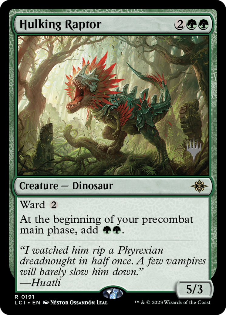 Image of Hulking Raptor (PPLCI-191) - The Lost Caverns of Ixalan Promos Foil