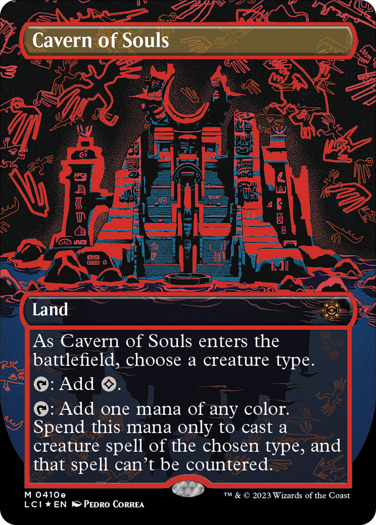 Image of Cavern of Souls (0410e) (Borderless) (LCI-410E) - The Lost Caverns of Ixalan (Borderless) Foil