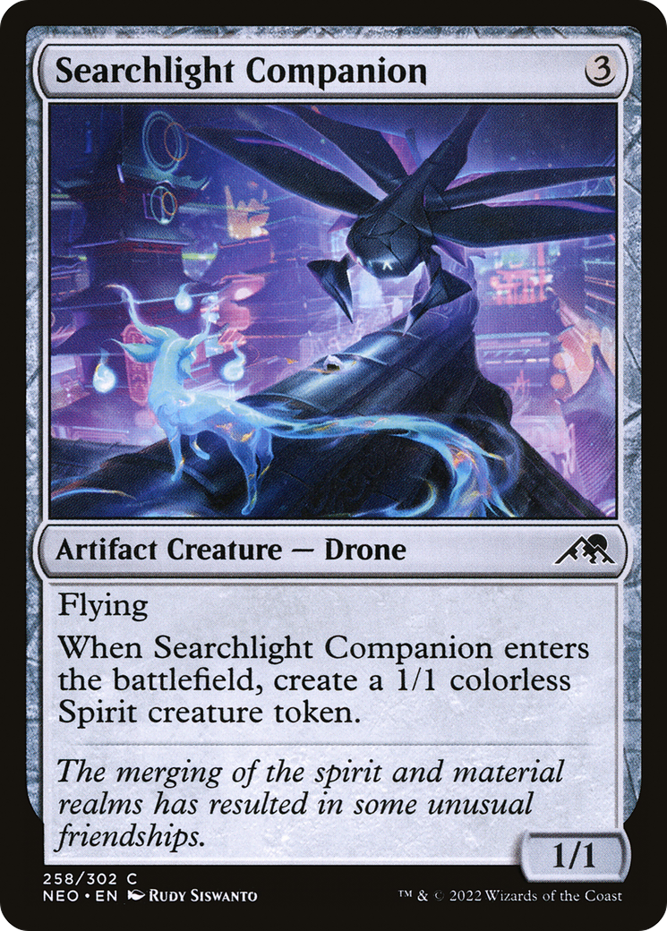 Image of Searchlight Companion (NEO-258) - Kamigawa: Neon Dynasty Foil