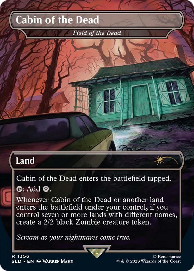 Image of Cabin of the Dead - Field of the Dead (SLD-1356) - Secret Lair Drop / Cabin of the Dead (Borderless) Foil