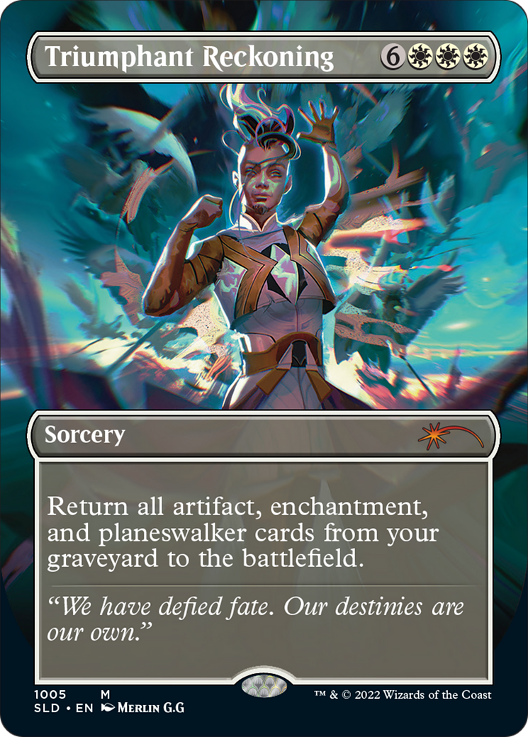 Image of Triumphant Reckoning (SLD-1005) - Secret Lair Drop (Borderless) Foil
