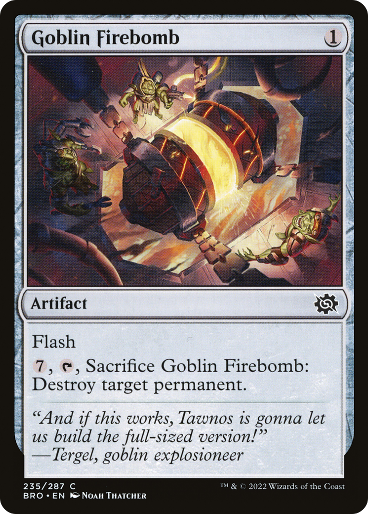 Image of Goblin Firebomb (BRO-235) - The Brothers' War Foil