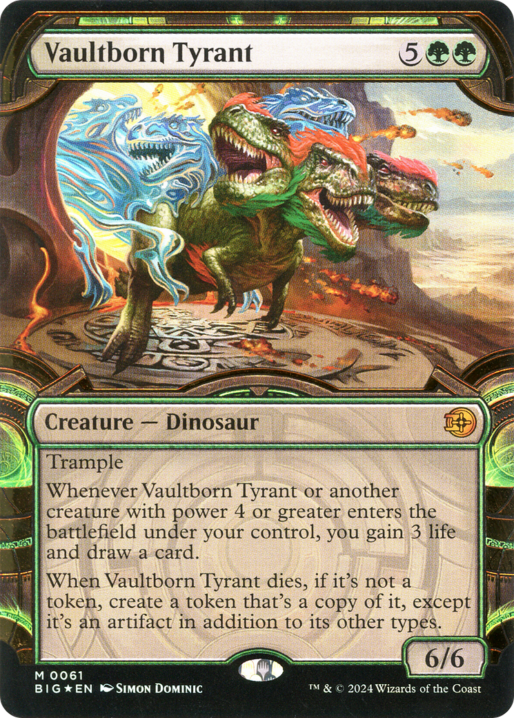 Image of Vaultborn Tyrant (Showcase) (Raised Foil) (BIG-061) - The Big Score: (Showcase) Foil