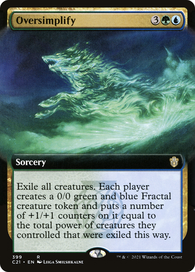 Image of Oversimplify (Extended Art) (C21-399) - Commander 2021: (Extended Art)