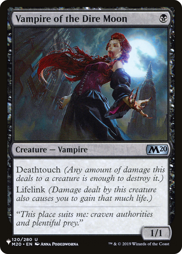 Image of Vampire of the Dire Moon (LIST-M20-120) - The List