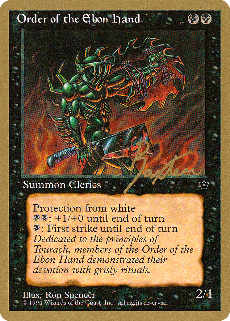Image of Order of the Ebon Hand (Spencer) - 1996 George Baxter (FEM) (WCD-) - Pro Tour Collector Set