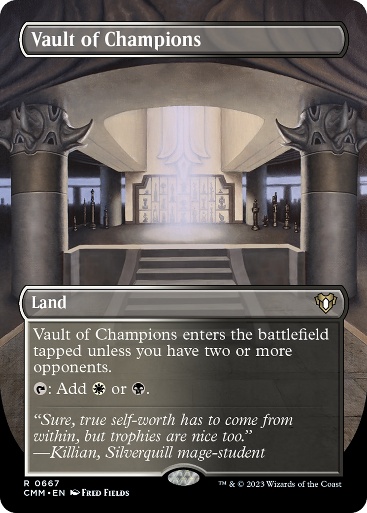 Image of Vault of Champions (Borderless) (CMM-667) - Commander Masters (Borderless) Foil