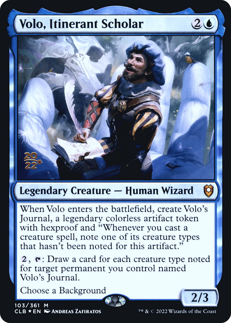 Image of Volo, Itinerant Scholar (PRE-103S) - Battle for Baldur's Gate Promos Foil