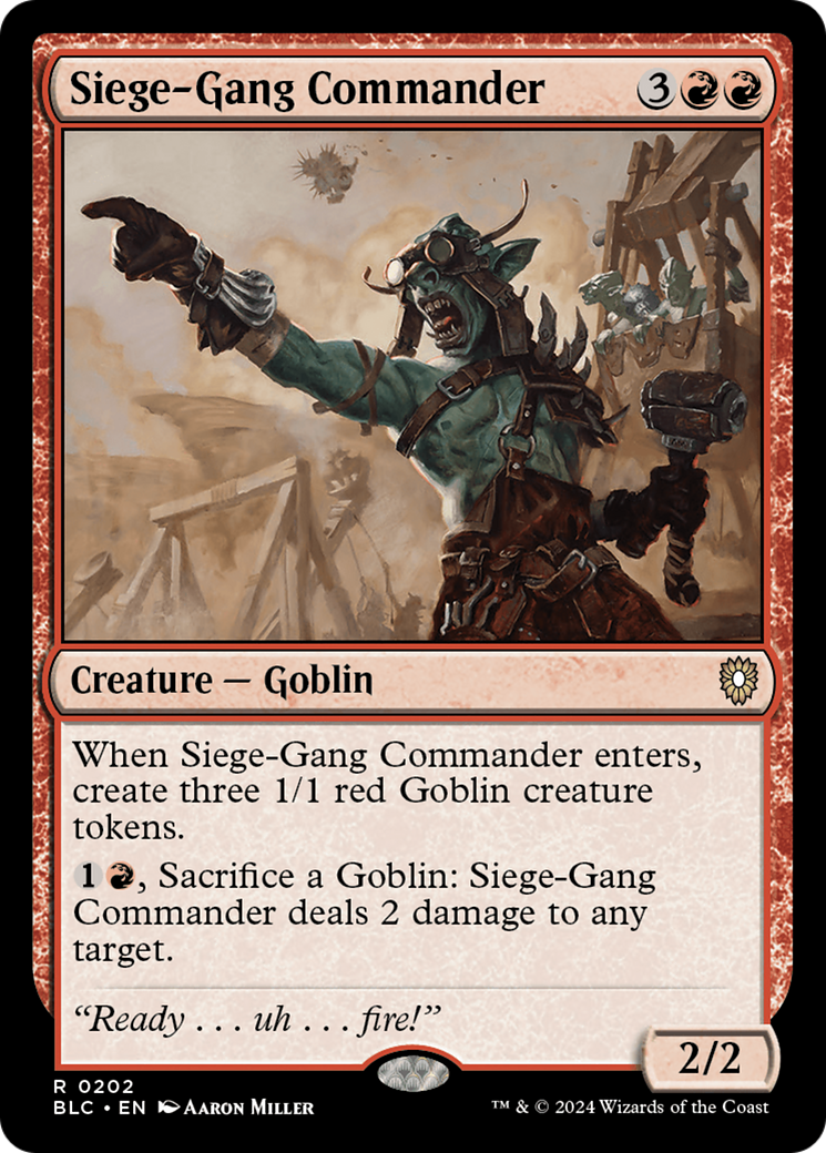 Image of Siege-Gang Commander (BLC-202) - Bloomburrow Commander