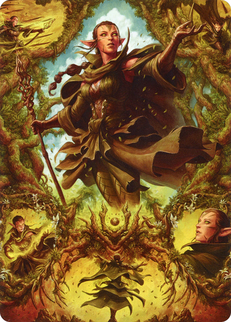 Image of Nissa of Shadowed Boughs // Nissa of Shadowed Boughs (AZNR-006) - Zendikar Rising Art Series (Borderless)
