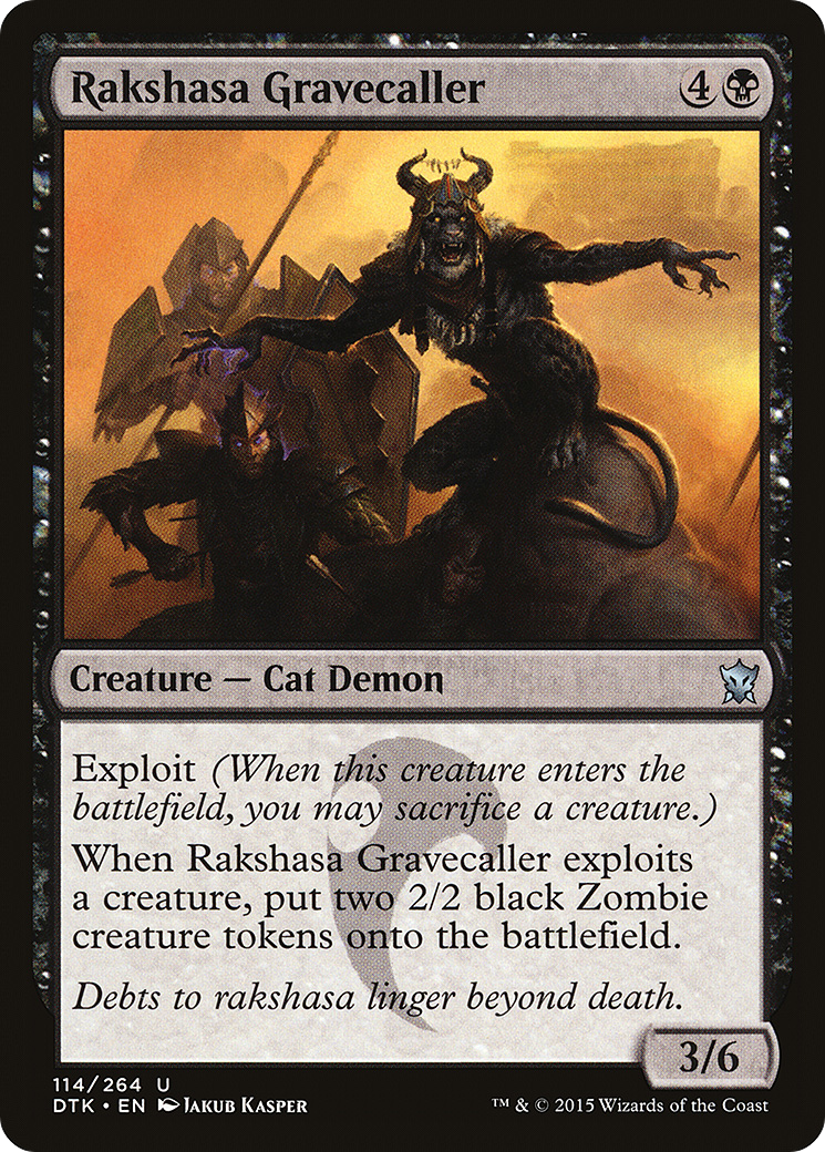 Image of Rakshasa Gravecaller (DTK-114) - Dragons of Tarkir