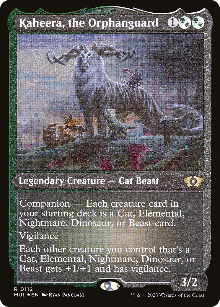 Image of Kaheera, the Orphanguard (Foil Etched) (MUL-112) - Multiverse Legends: (companion) Foil