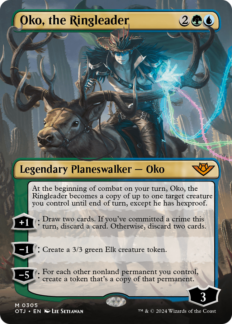 Image of Oko, the Ringleader (Borderless) (OTJ-305) - Outlaws of Thunder Junction (Borderless)