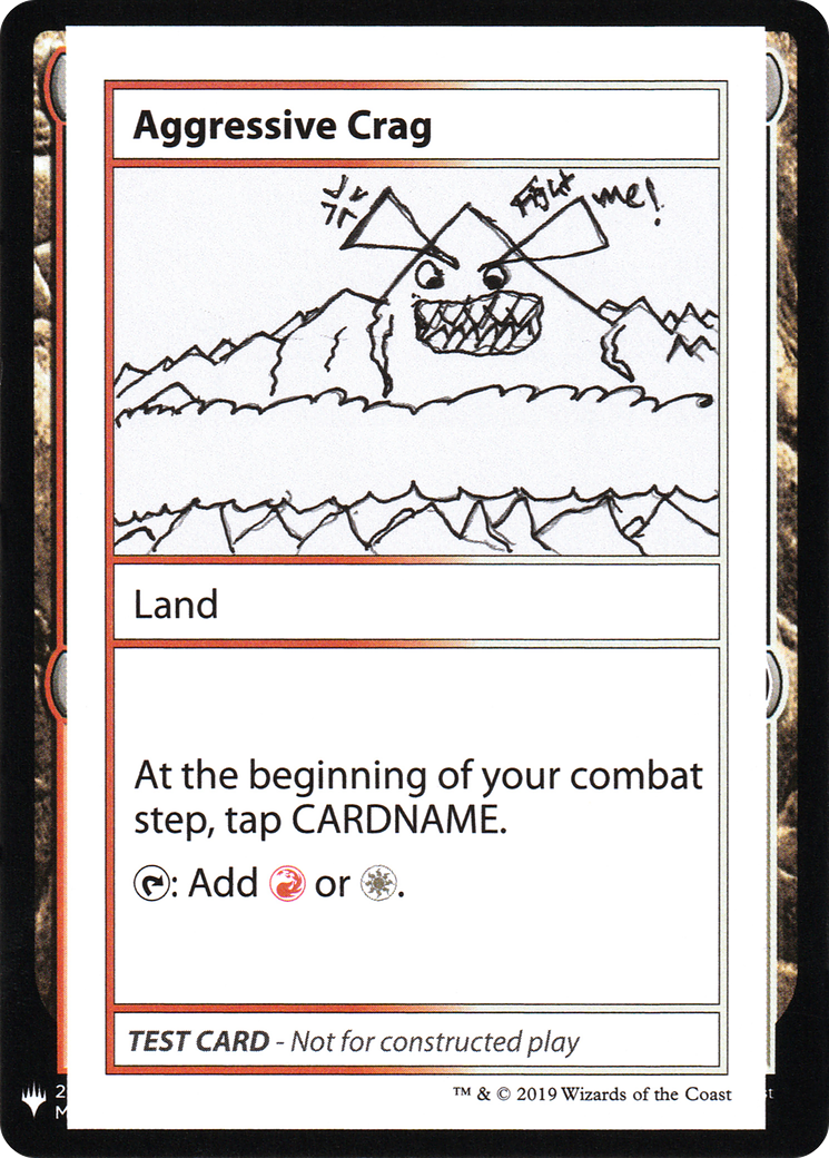 Image of Aggressive Crag (CMB1-) - Mystery Booster Playtest Cards 2019