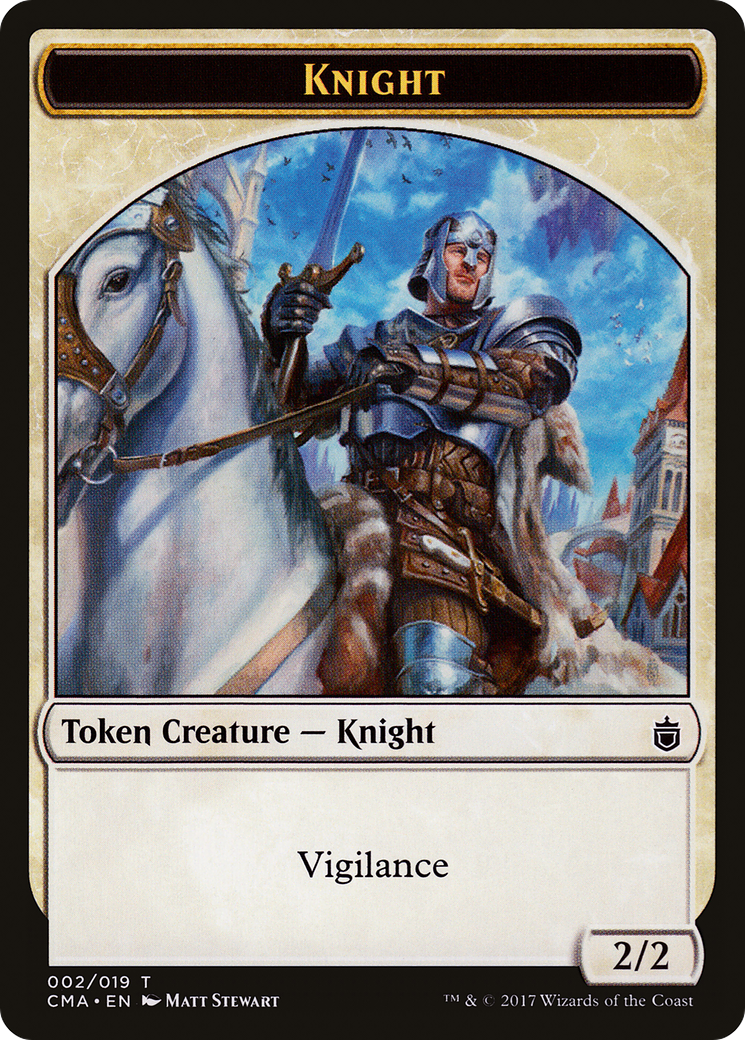 Image of Knight Token (002) (CMA-002) - Commander Anthology Tokens